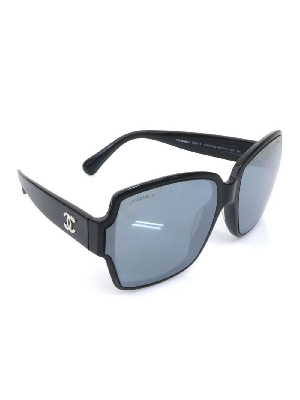 Auth Chanel Cc Logo Sunglasses Black #326234C23B